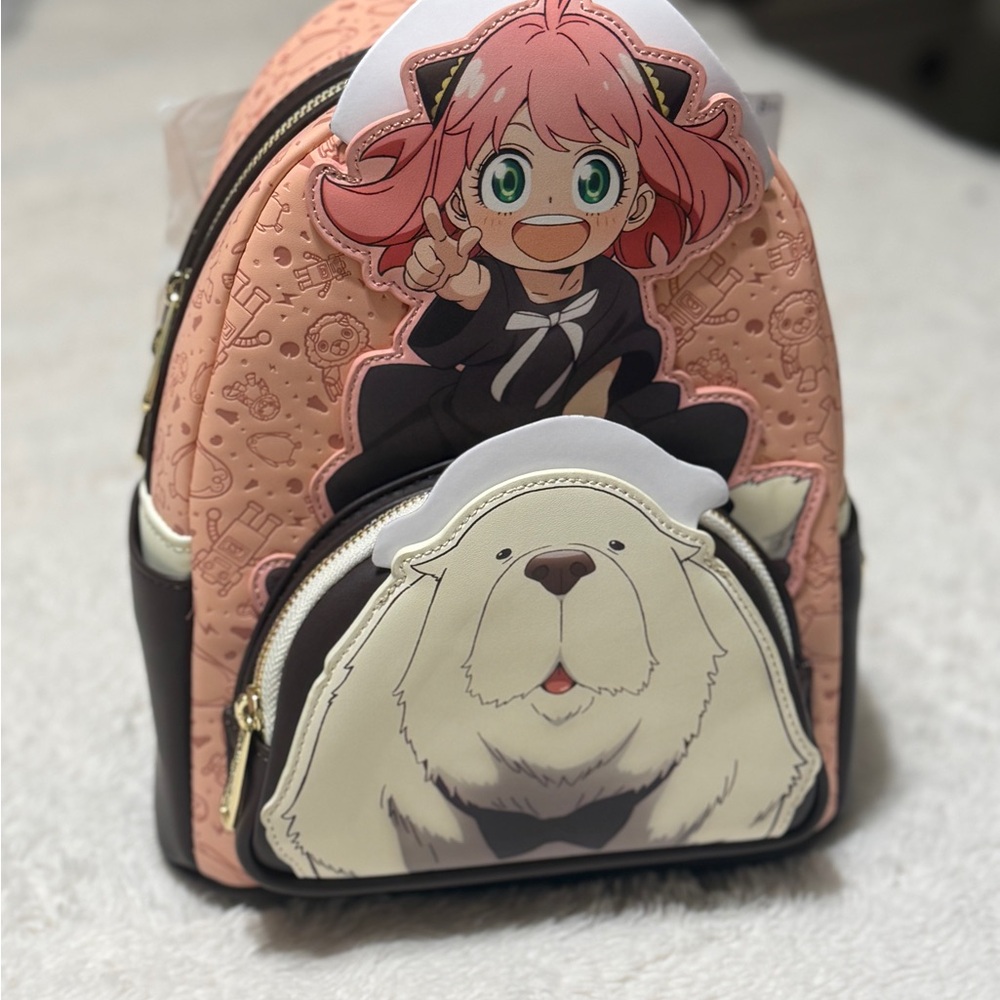 Loungefly Pink and Brown Anime Backpack
